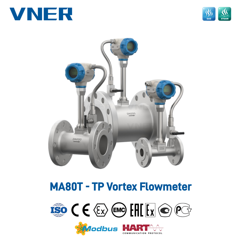 جریان سنج گردابی جبرانی دما/فشار سری MA80T-TP
